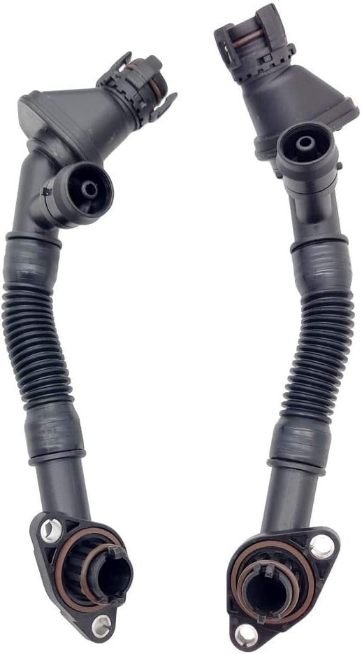 Set of 2 Crankcase Vent Hose Left and Right N63 pcv for BMW 550i 650i 750i X5…