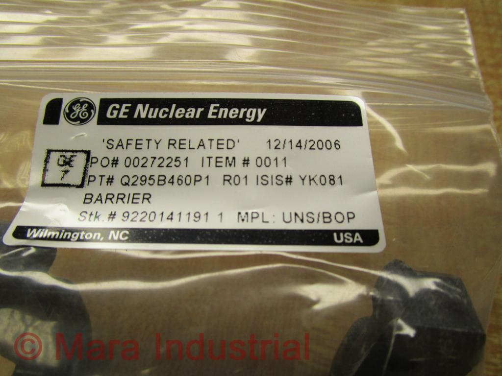 GE Nuclear Energy Q295B460P1 Insulation