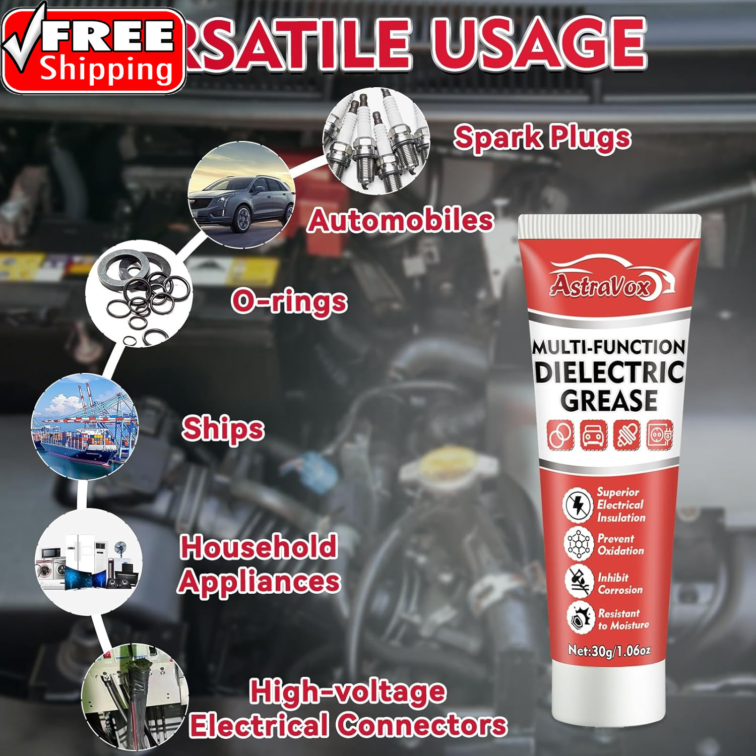 Silicone Dielectric Grease for Electrical Connectors Automotive, Spark Plug Grea