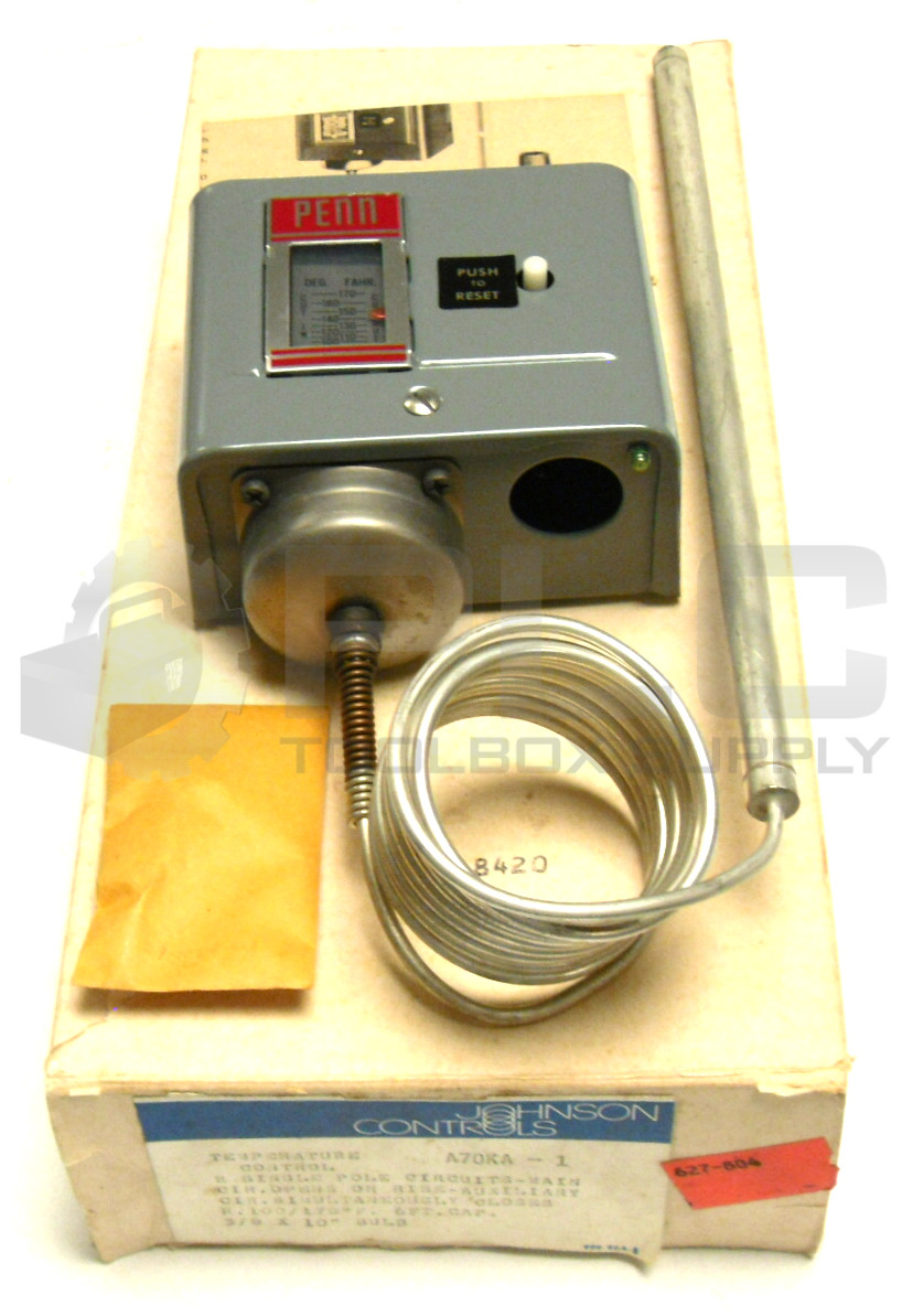 NEW JOHNSON CONTROLS A70KA-1 TEMPERATURE CONTROL 2 SINGLE POLE CIRCUITS