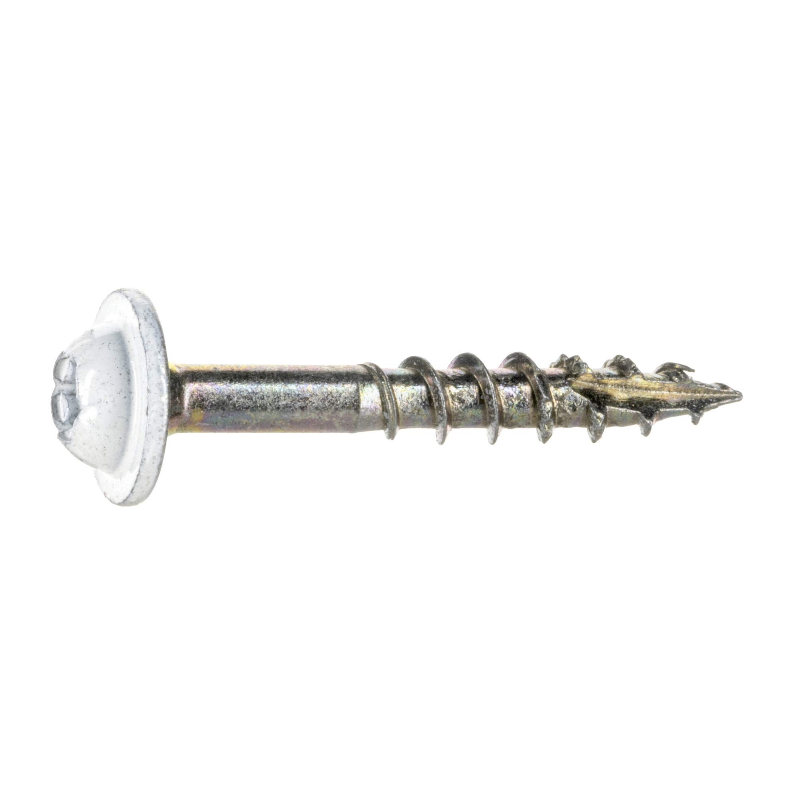 #9 x 1-1/4″ Saberdrive White Cabinet Screws 1 LB, Approx. 163 Pieces, Durable
