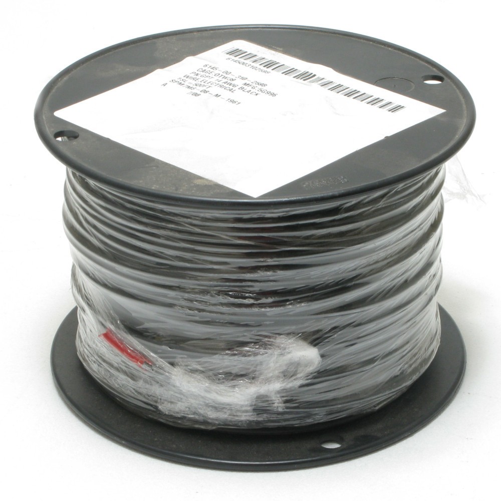 14AWG GPT Black Automotive Copper Hook Up Wire, 500ft Roll
