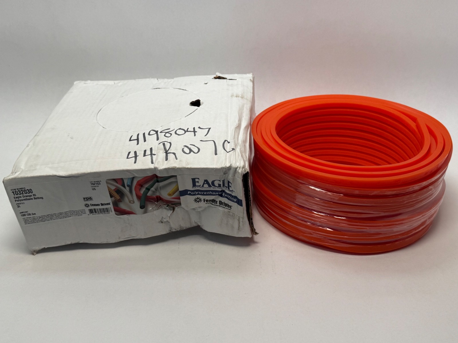 Fenner-Drives 1032020 Eagle Orange 85 Polyurethane Belting 3L 100ft