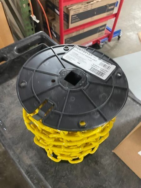 PD0722127 Campbell 1/4″ Proof Coil Yellow Poly Coat 60 Foot Chain Spool 1300lb