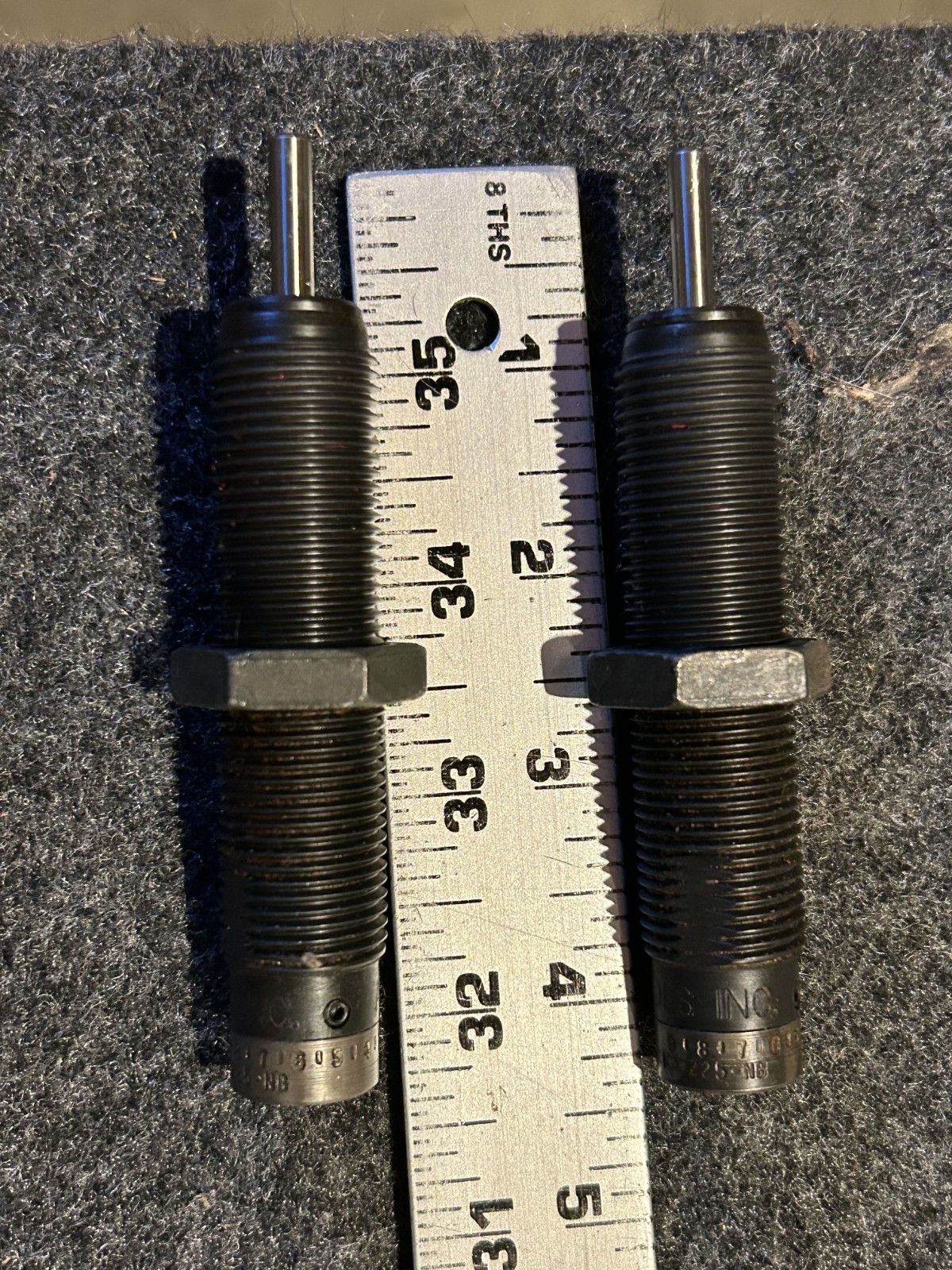 Lot of 2: ACE Controls MA225 Miniature Adjustable Industrial Shock Absorbers