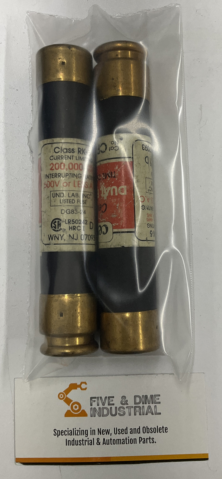 Cefcon CRS-R-50 Lot of (2) Dual Element Fuse