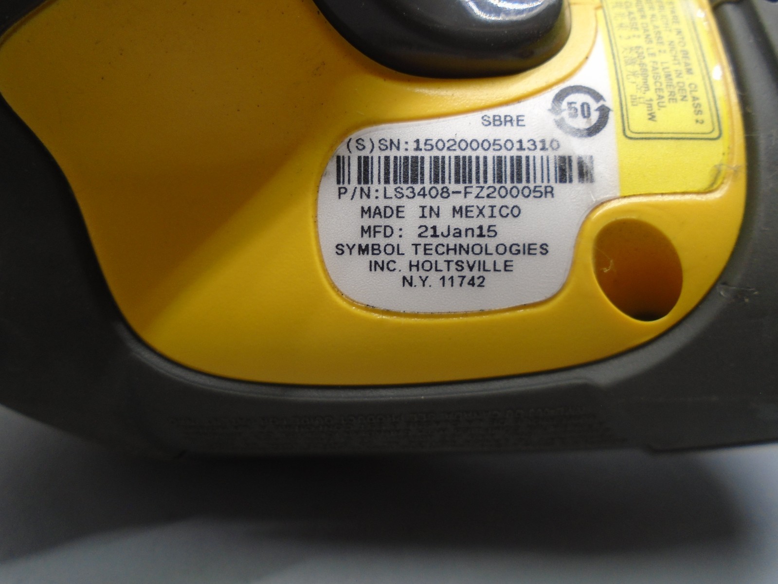LS3408/FZ20005R Symbol Bar Code Scanner CBA-R06-C20PAR Cable W402