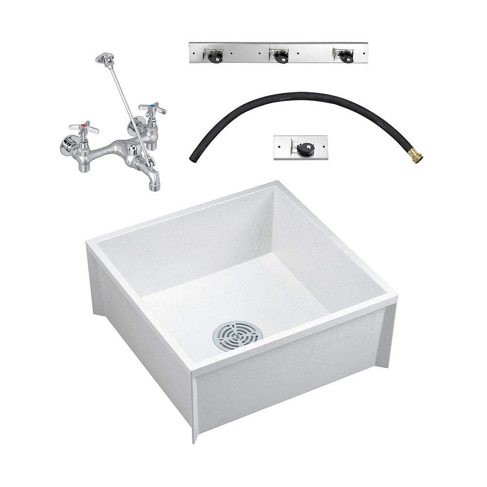 FIAT PRODUCTS Fiat,MopSink,Squr,23-3/4xin23-3/4inx10in 5NFN0