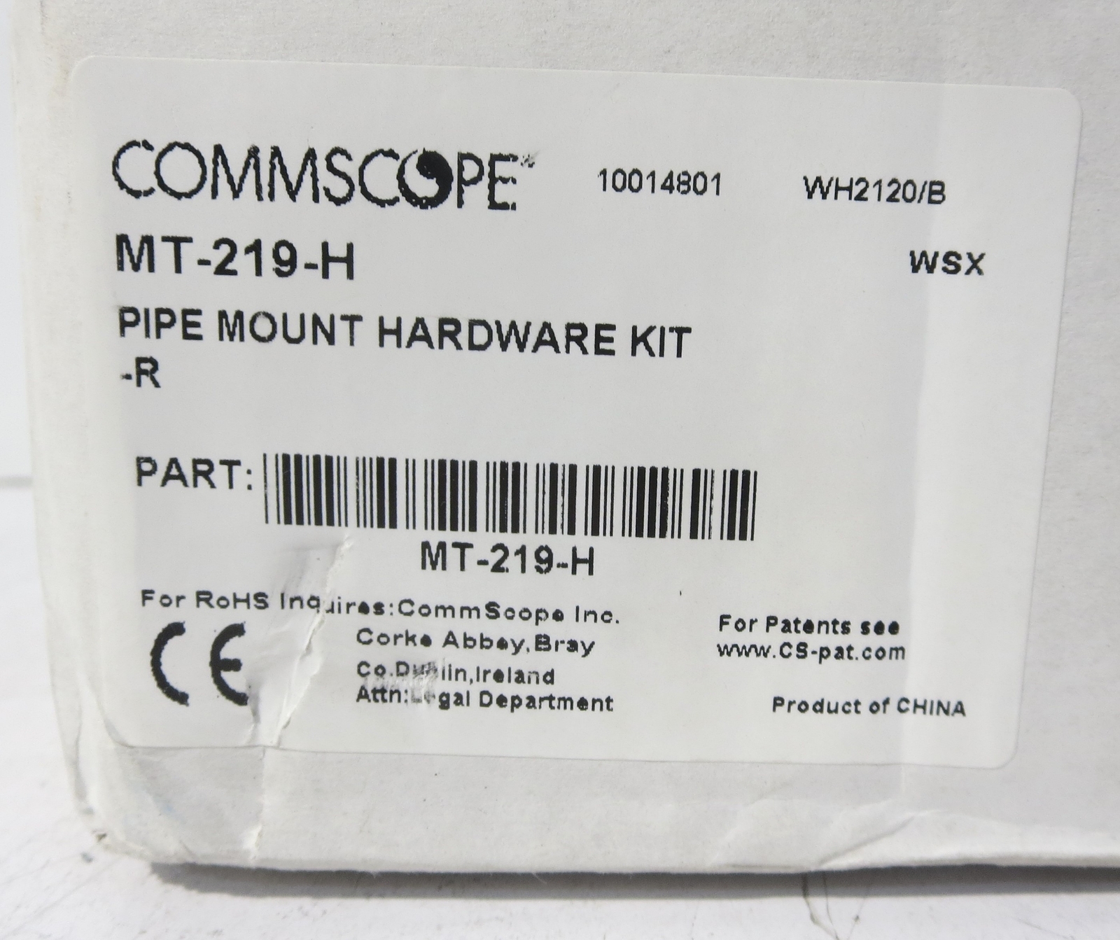 COMMSCOPE MT-219-H Pipe Mount Hardware Kit-C