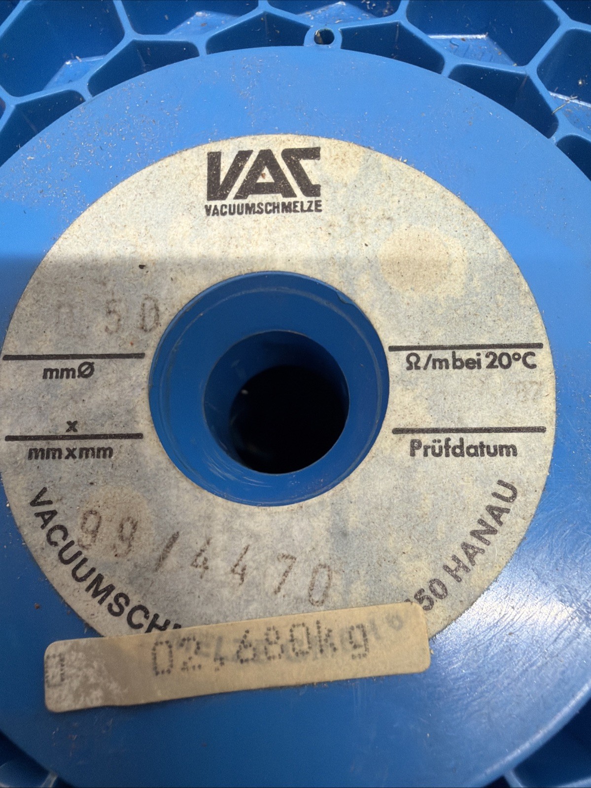 Vacuumschmelze VAC Wire Spool 0.50mm ~5lb Net 99/4470 Alloy Wire