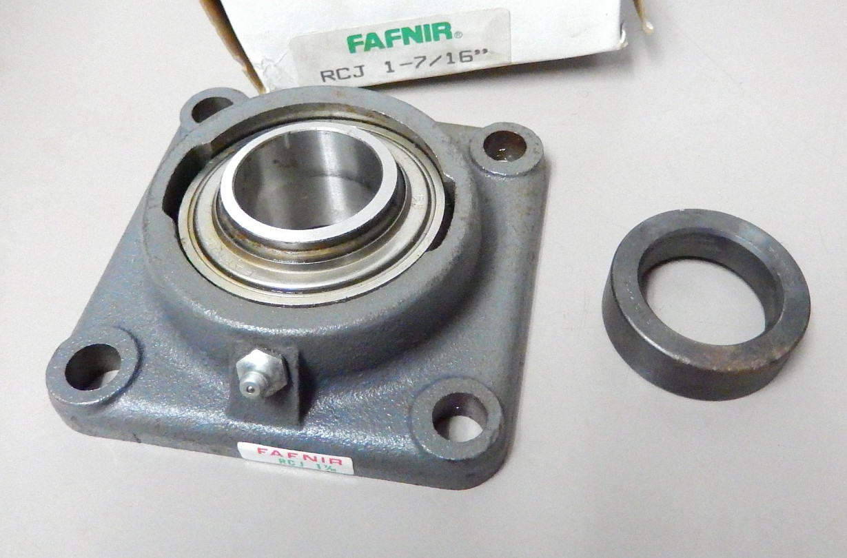 Fafnir RCJ 1 7/16 Flange Bearing 4 Bolt Mount With Collar 1-7/16″ Bore