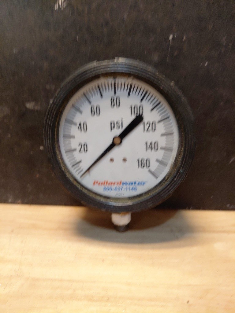 SPAN 0-160 PSI LIQUID FILLED DIAL INDICATOR GAUGE Sold As Seen