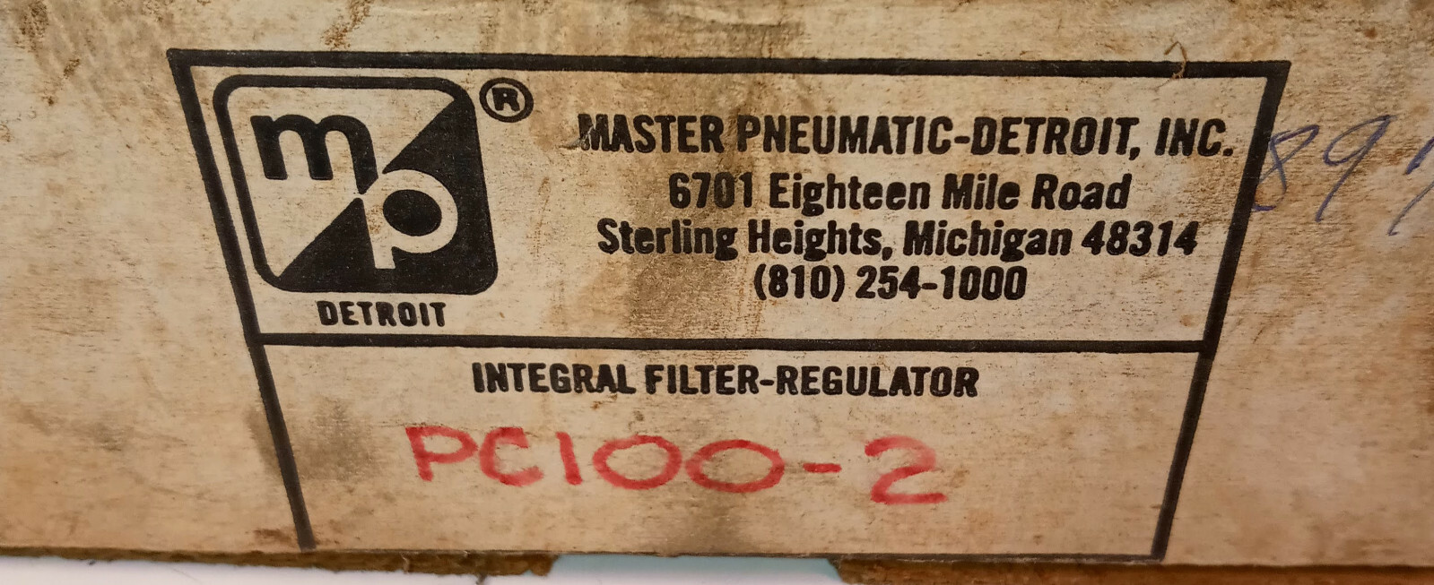 1 NEW MASTER PNEUMATIC PC100-2 CONTROLLER ASSY NIB ***MAKE OFFER***