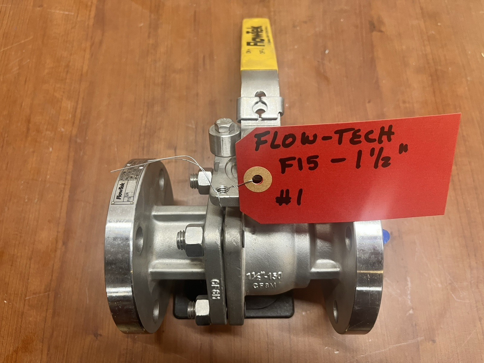 FLOW-TEK SS F15 1-1/2″ stainless VALVE 1-1/2-150 CF8M TFM-1600 275PSI 316 flange