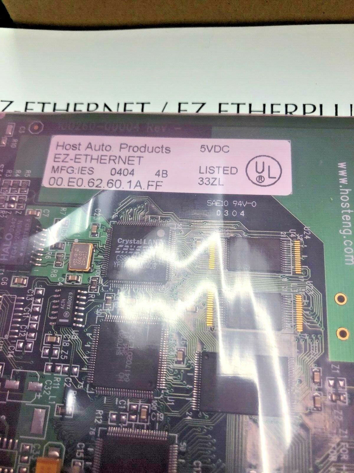 HOST AUTOMATION PRODUCTS EZ-ETHERNET-4B REV.4BE NSFB