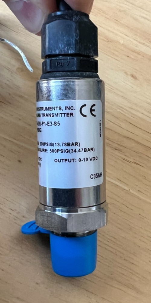 Dwyer 628-10-GH-P1-E1-S5 Industrial Pressure Transmitter 0-100 psi, 0-10VDC Out
