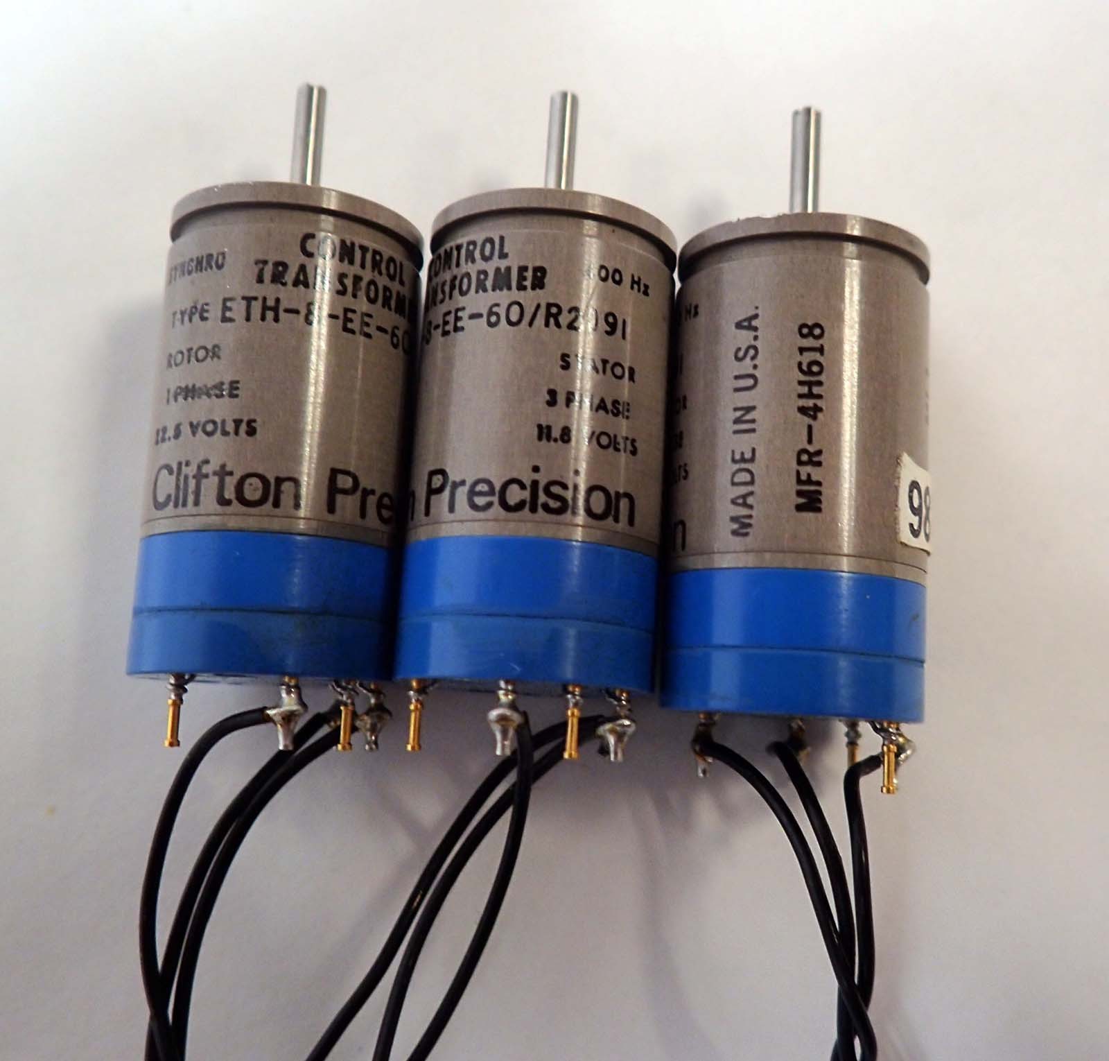 CLIFTON PRECISION ETH-8-EE-60/R2091 4H618 CONTROL TRANSFORMER 400Hz, LOT OF 3
