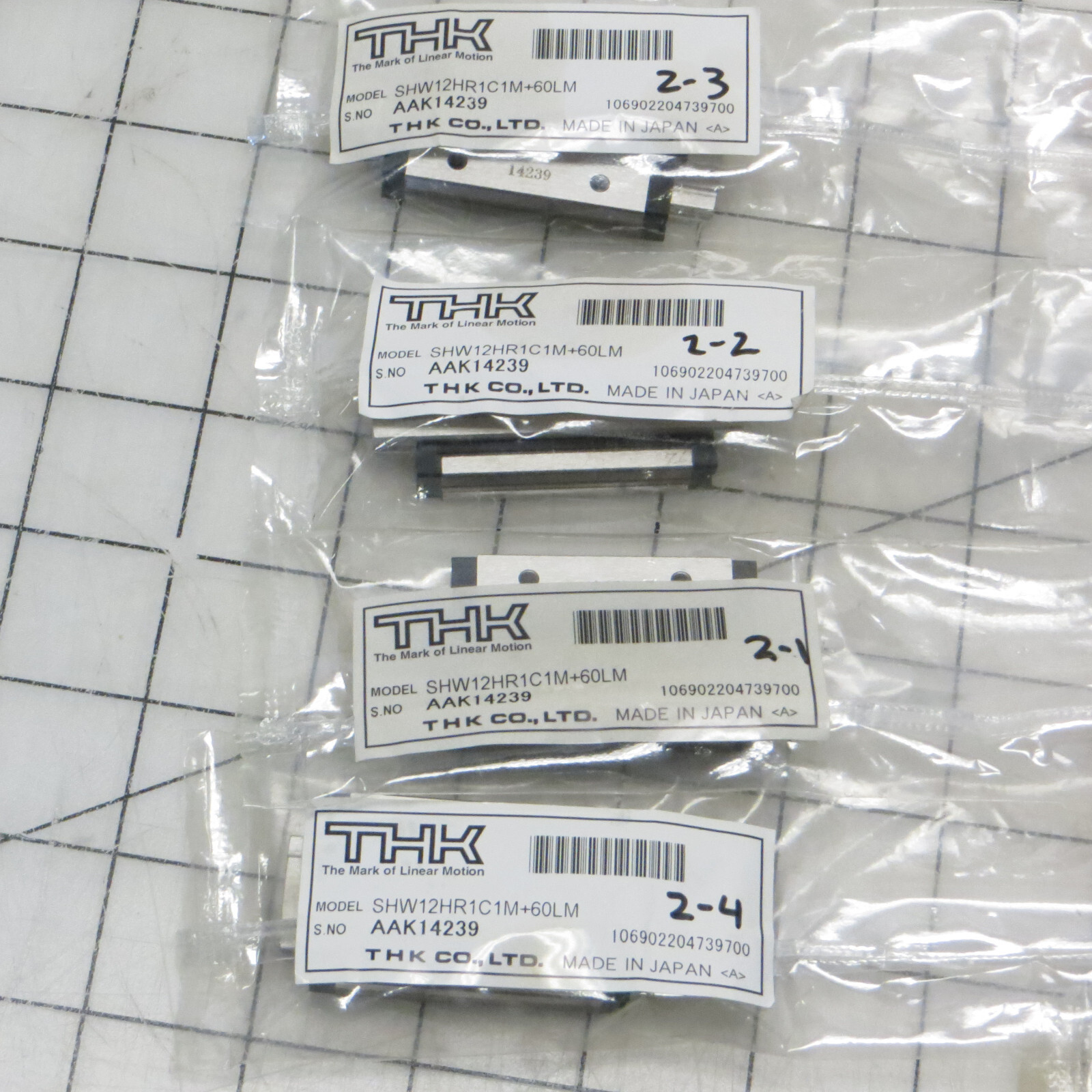 THK Caged Ball Linear Motion LM SHW Guide Rails Assortment – 13 pcs.