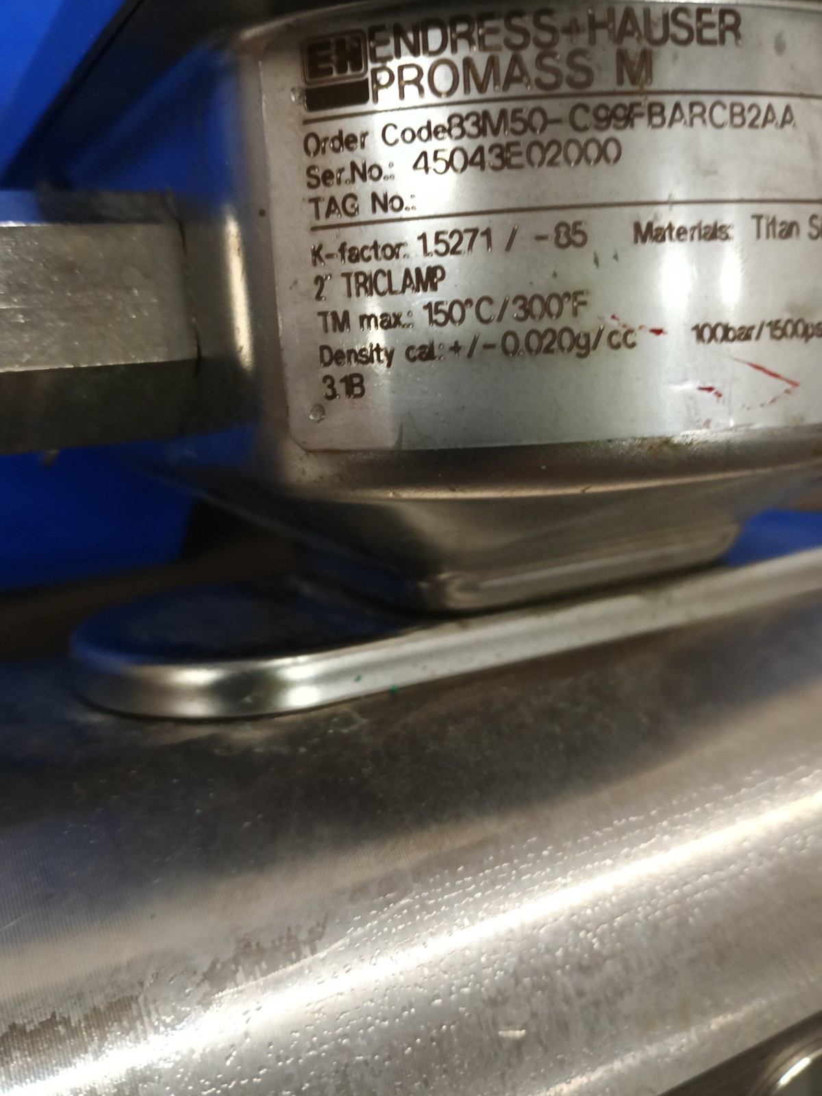 2” ENDRESS+HAUSER PROMASS 83M50-C99FBARCB2AA