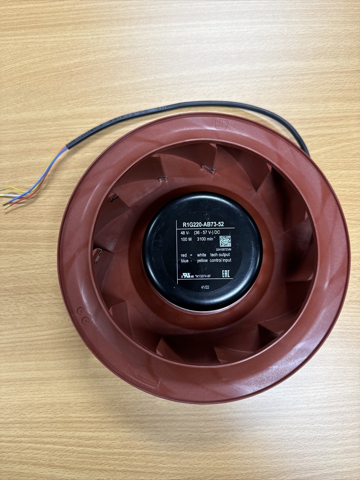 FOR R1G220-AB73-52 Centrifug Fan DC 48V 2.4A 100W Φ220MM Air Purifier Fan