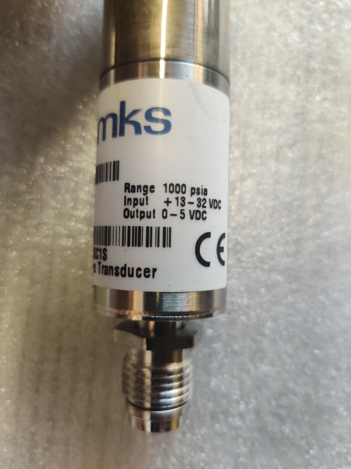 MKS Baratron Pressure Transducer 1000 PSIA, 890B13PCB3GC1S Same day shipping!!