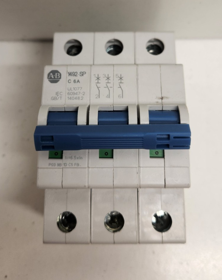 GUARANTEED! ALLEN-BRADLEY 6A 3P CIRCUIT BREAKER 1492-SPM3C060