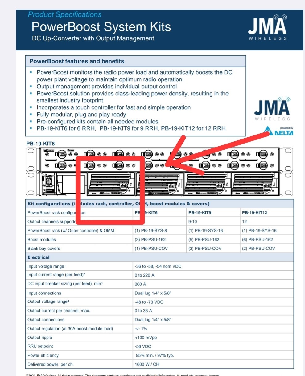 JMA Wireless PV-PSU-162 DCS-24/66A-S Power Supply Unit 24v