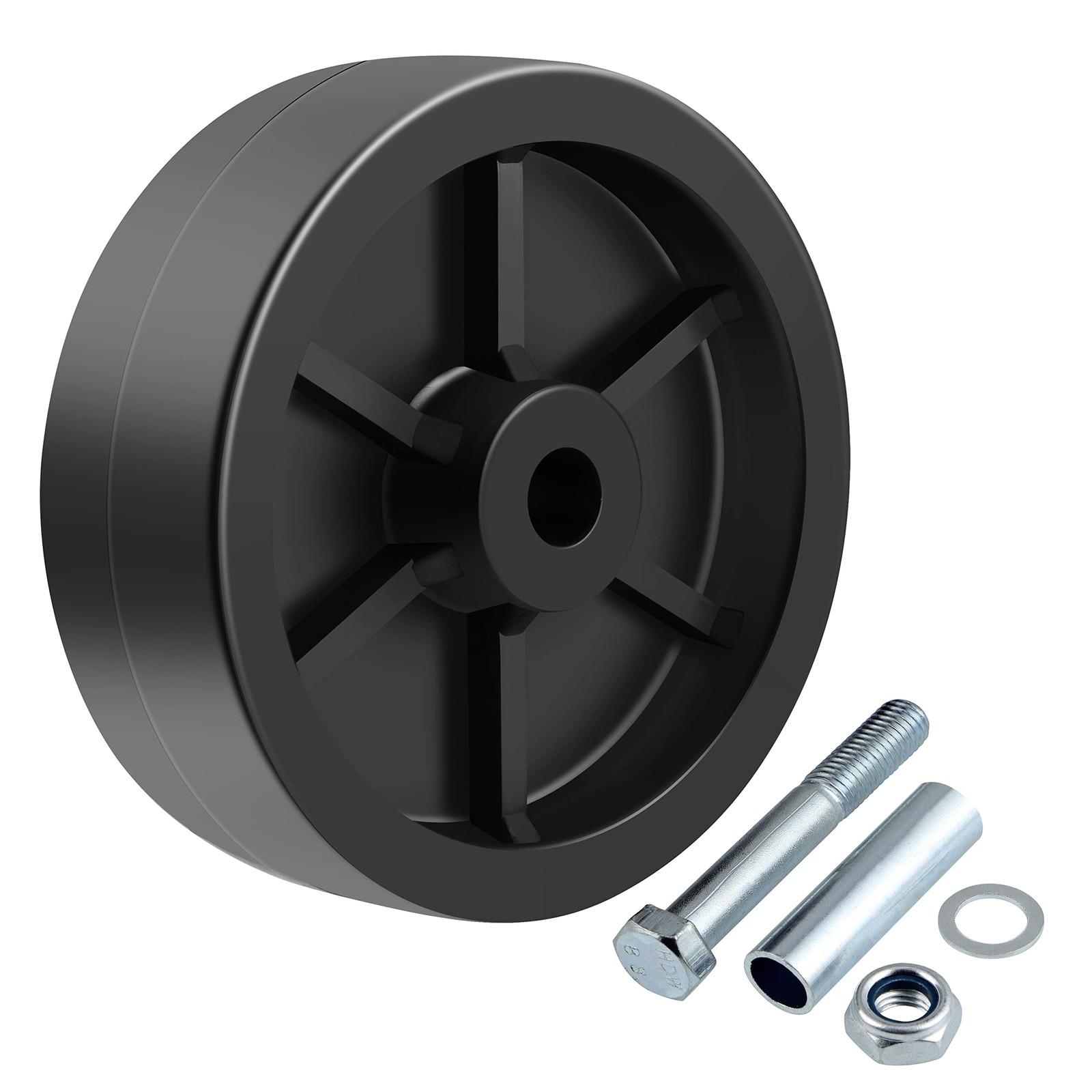 Boat Trailer Jack Caster 6″, Trailer Tongue Wheel 1/2″ Axle Diameter, Freight…