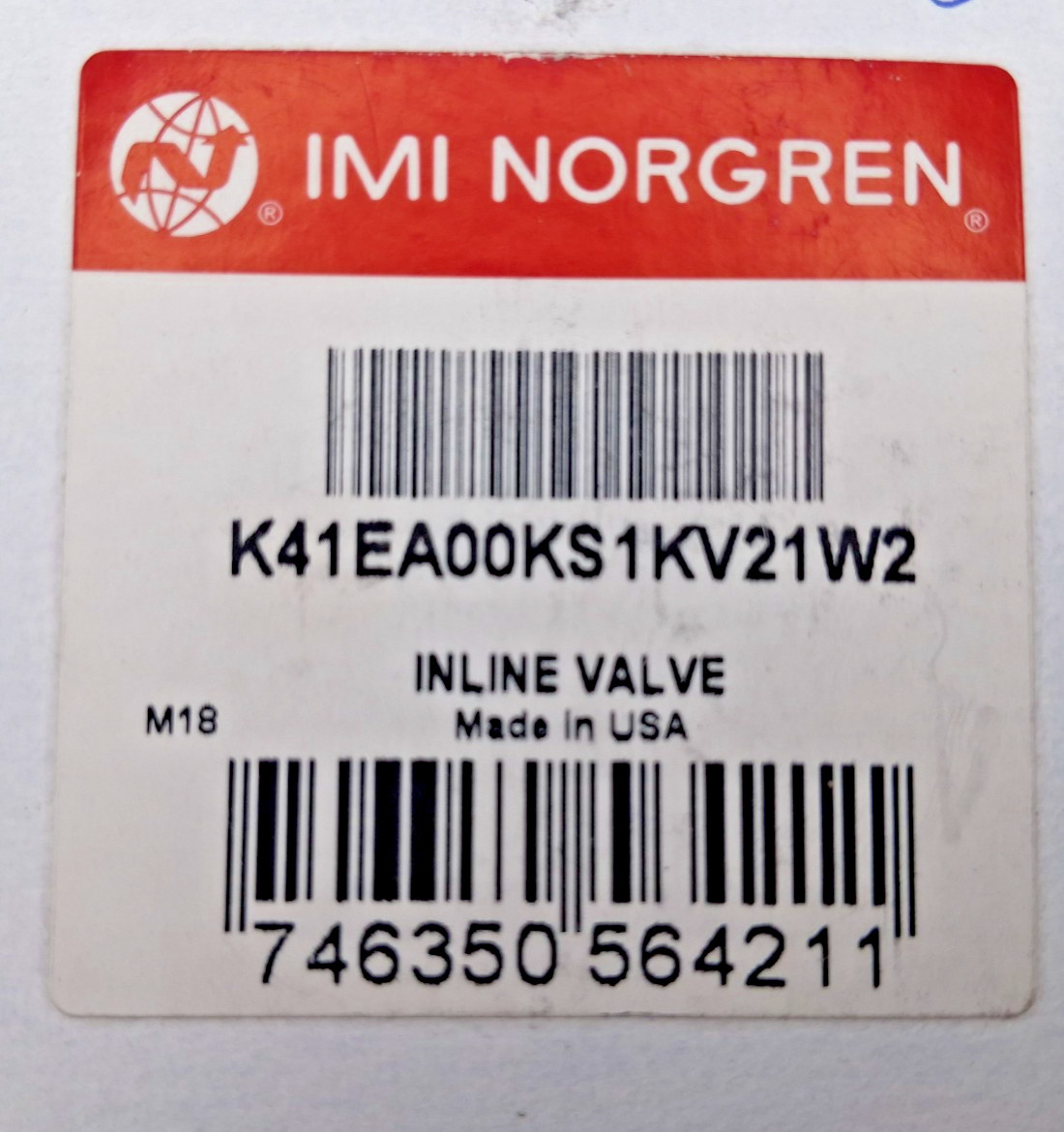 IMI NORGREN K41EA00KS1KV21W2 Valve