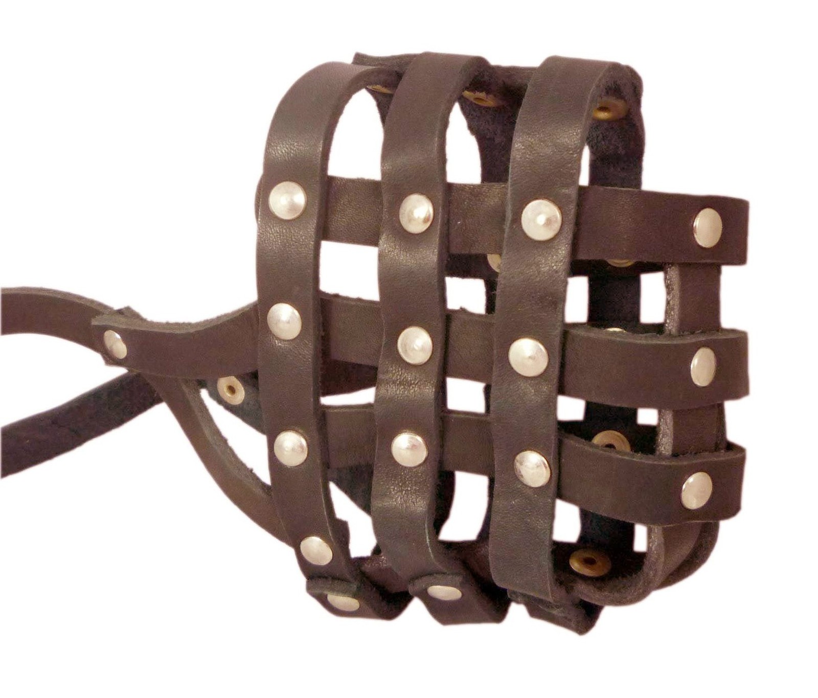 Real Leather Dog Basket Muzzle #107 Brown – Pit Bull, Amstaff (Circumference …
