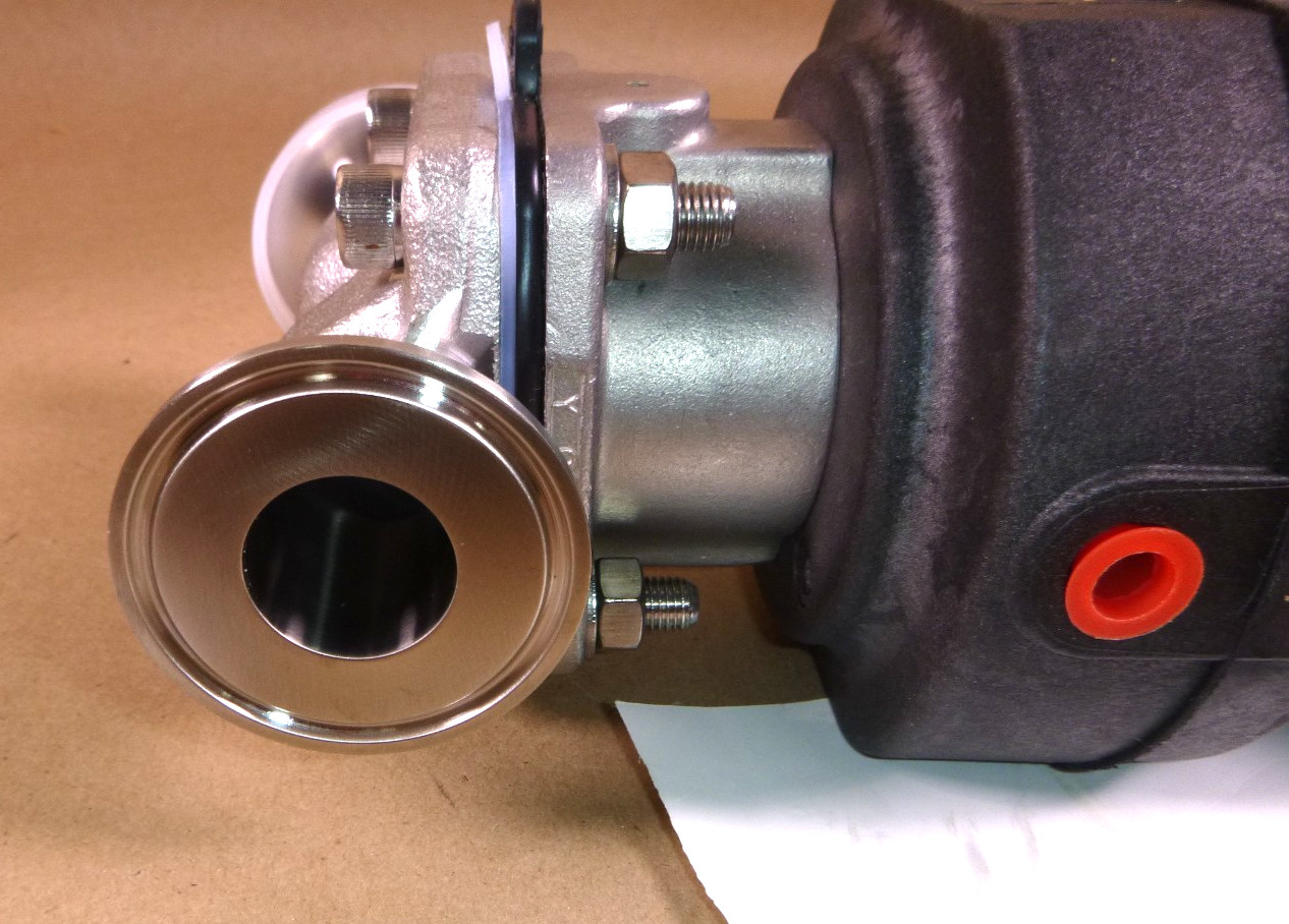 1″ ITT Pneumatic Actuator 90psi B209 W/Tri-Clamp Connection & Mechanical Switch