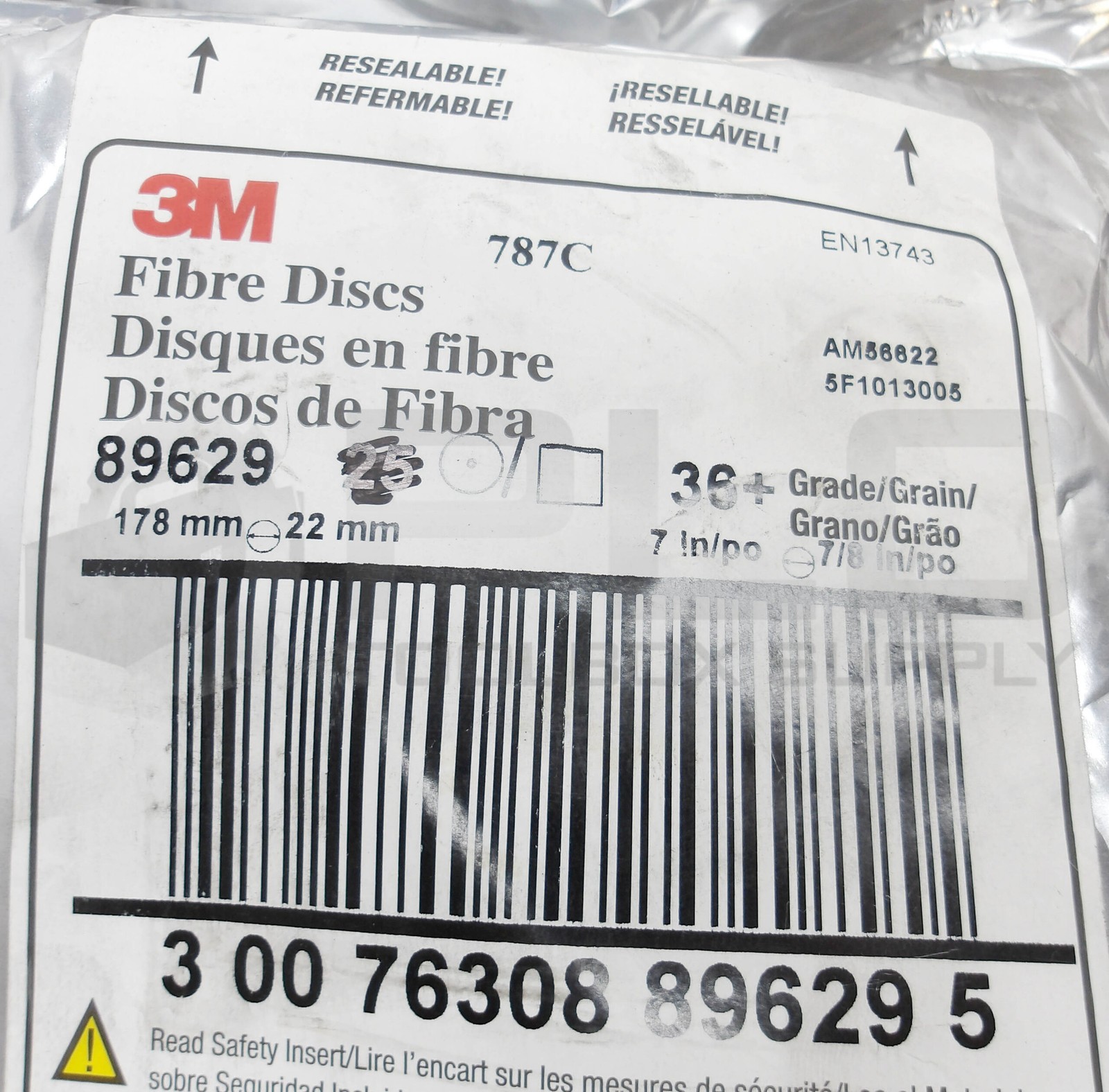 NEW PACK OF 23 3M 89629 FIBRE DISCS 36+ GRAIN 787C