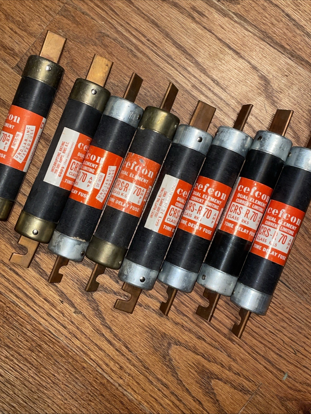 CEFCON CRS-R 70 DUAL ELEMENT TIME DELAY FUSE COMMERCIAL Lot Of 8 TESTED NOS