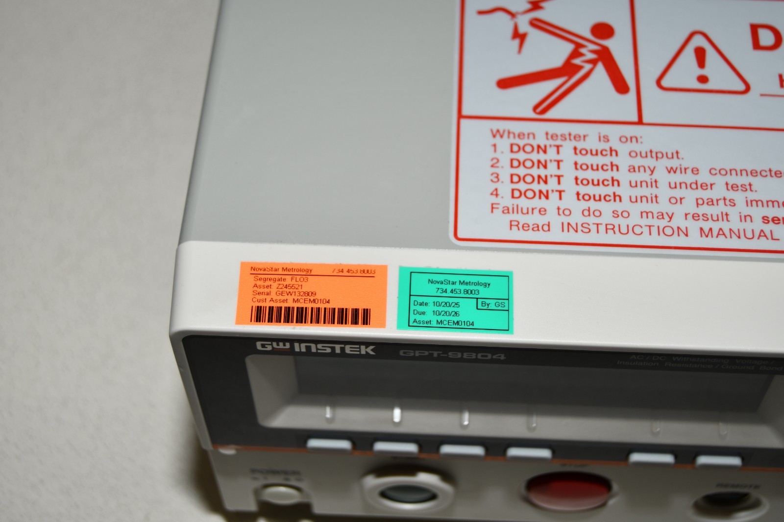 ^ GW Instek GPT-9804 Electrical Safety Analyzer / Tester #X8094