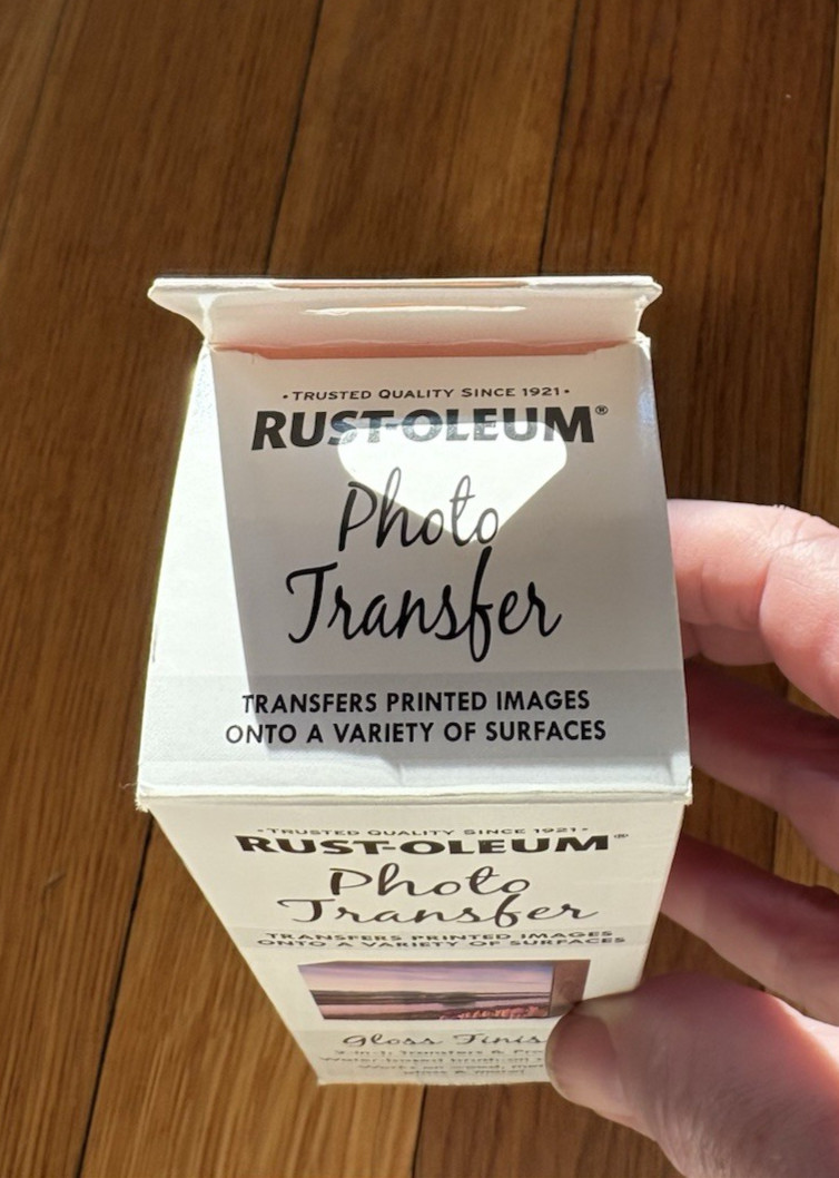 Rust-oleum Photo Transfer (Gloss Finish) 8 oz. Bottle NEW in Original Box