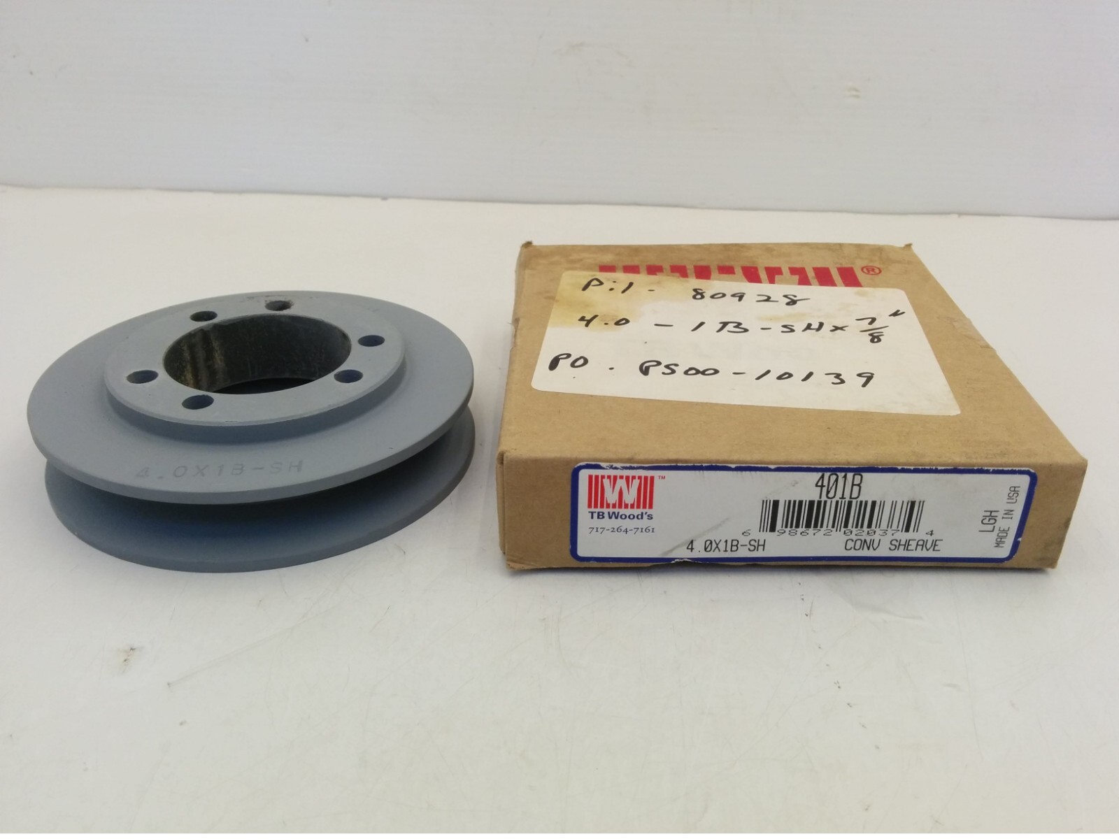 TB WOOD’S 401B SHEAVE, 4.0 x 1B-SH, NIB