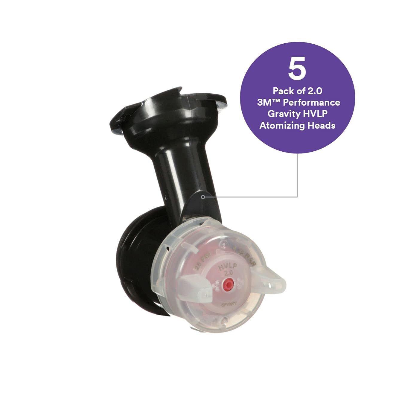 3M Performance Gravity HVLP Atomizing Head Refill Kit 26720 Size 2.0 Red for use
