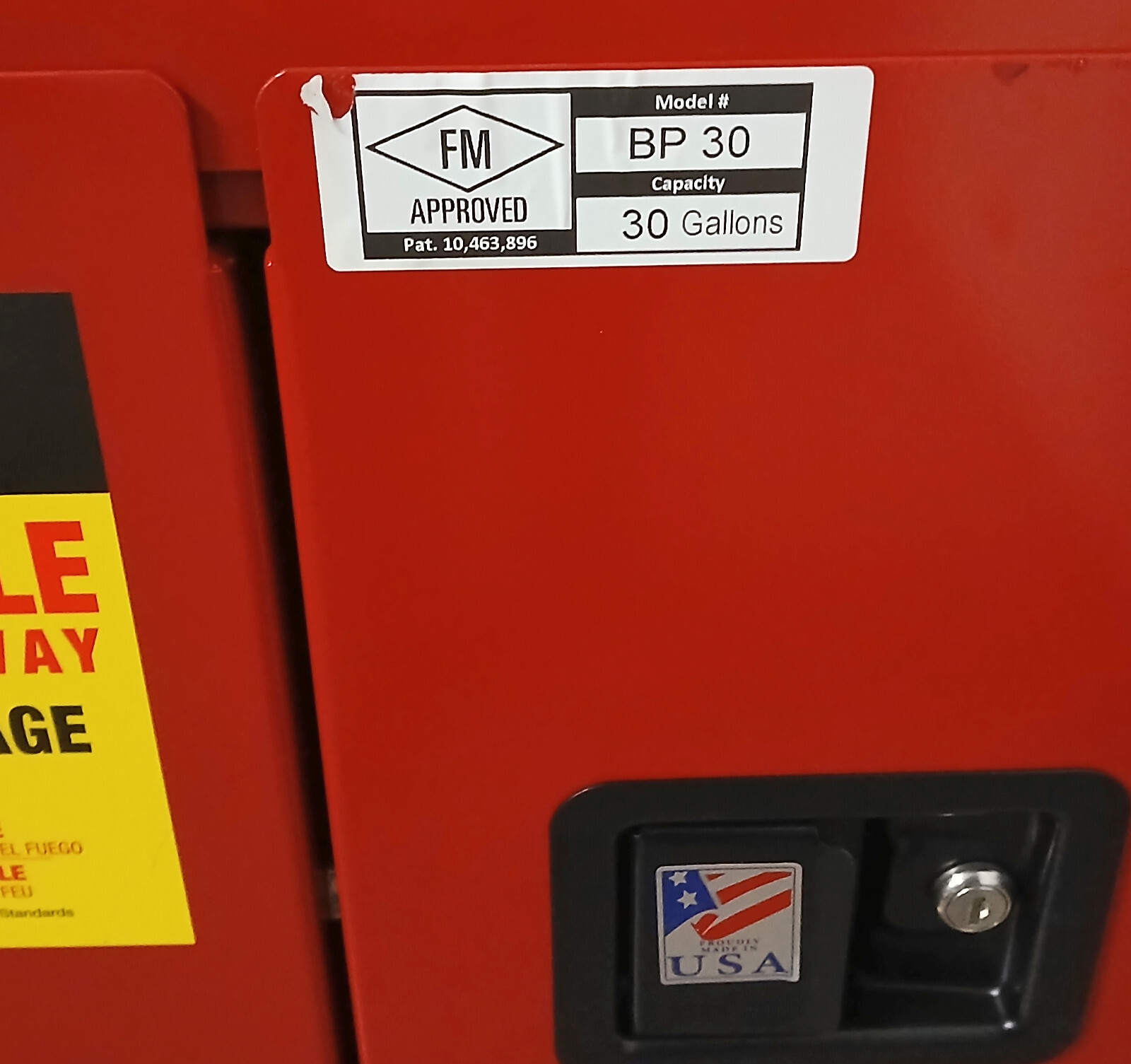 1 NEW JAMCO BP30 30 GALLON FLAMMABLE STORAGE CABINET NNB ***MAKE OFFER***