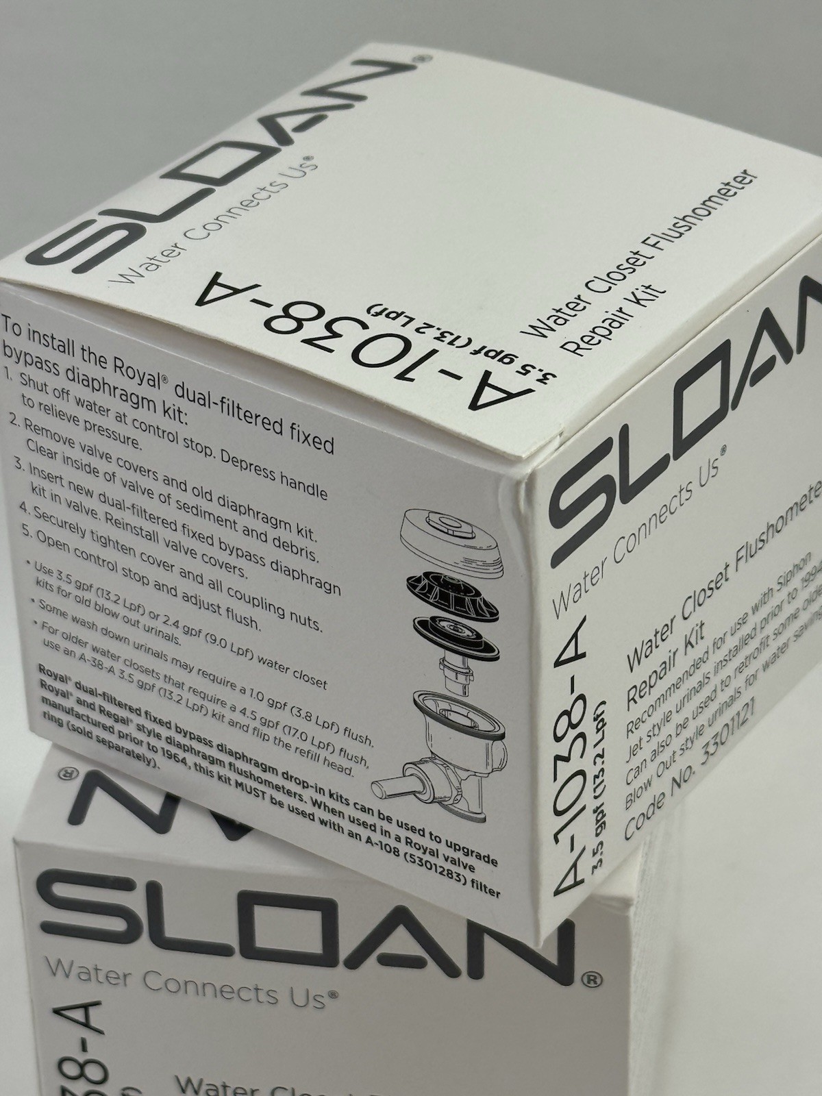 LOT 2 SLOAN A-1038-A Water Closet Flushometer Repair Kit for 3.5 GPF NIB
