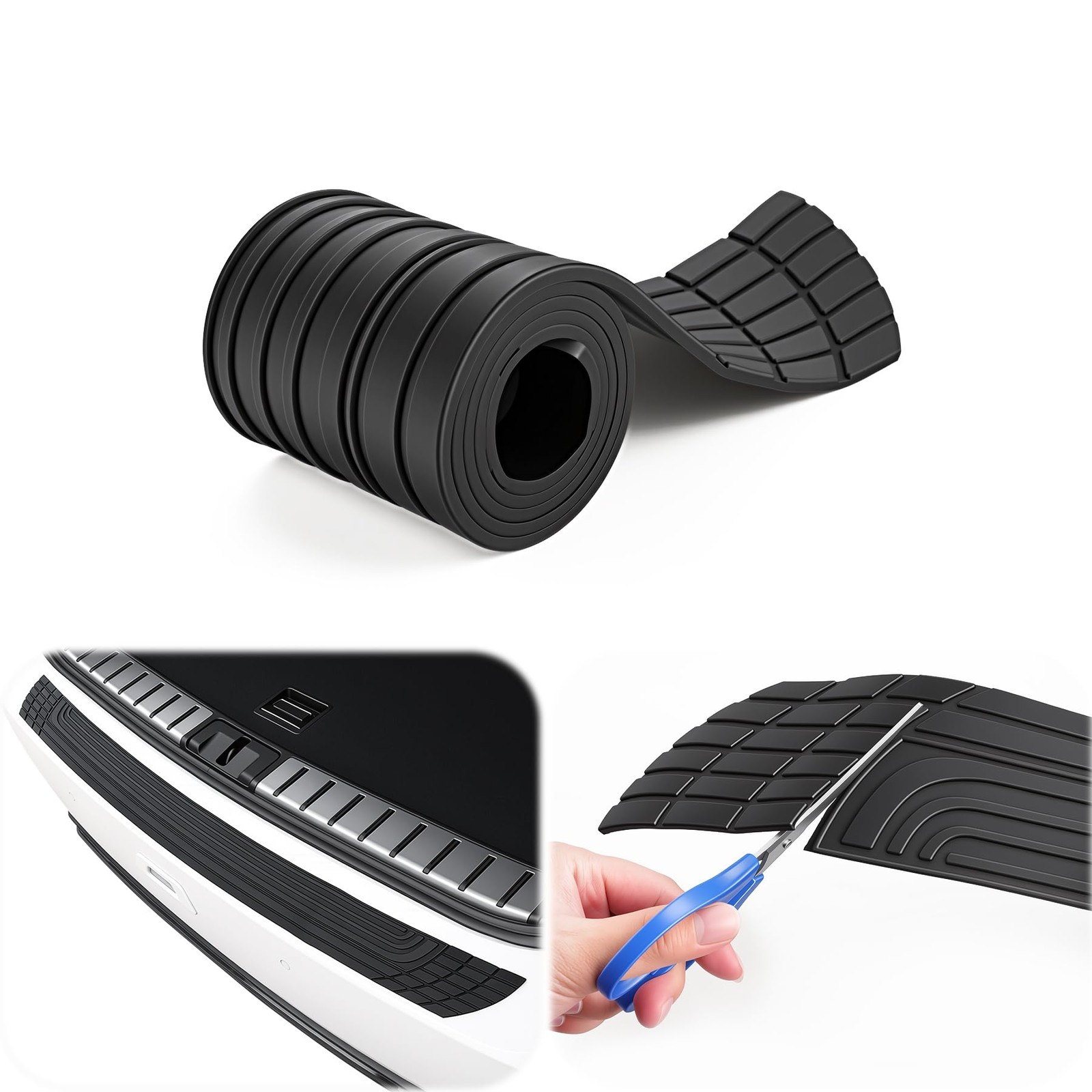 42″ Anti-Scratch Universal Rubber Rear Bumper Protector for Car SUV Trunk