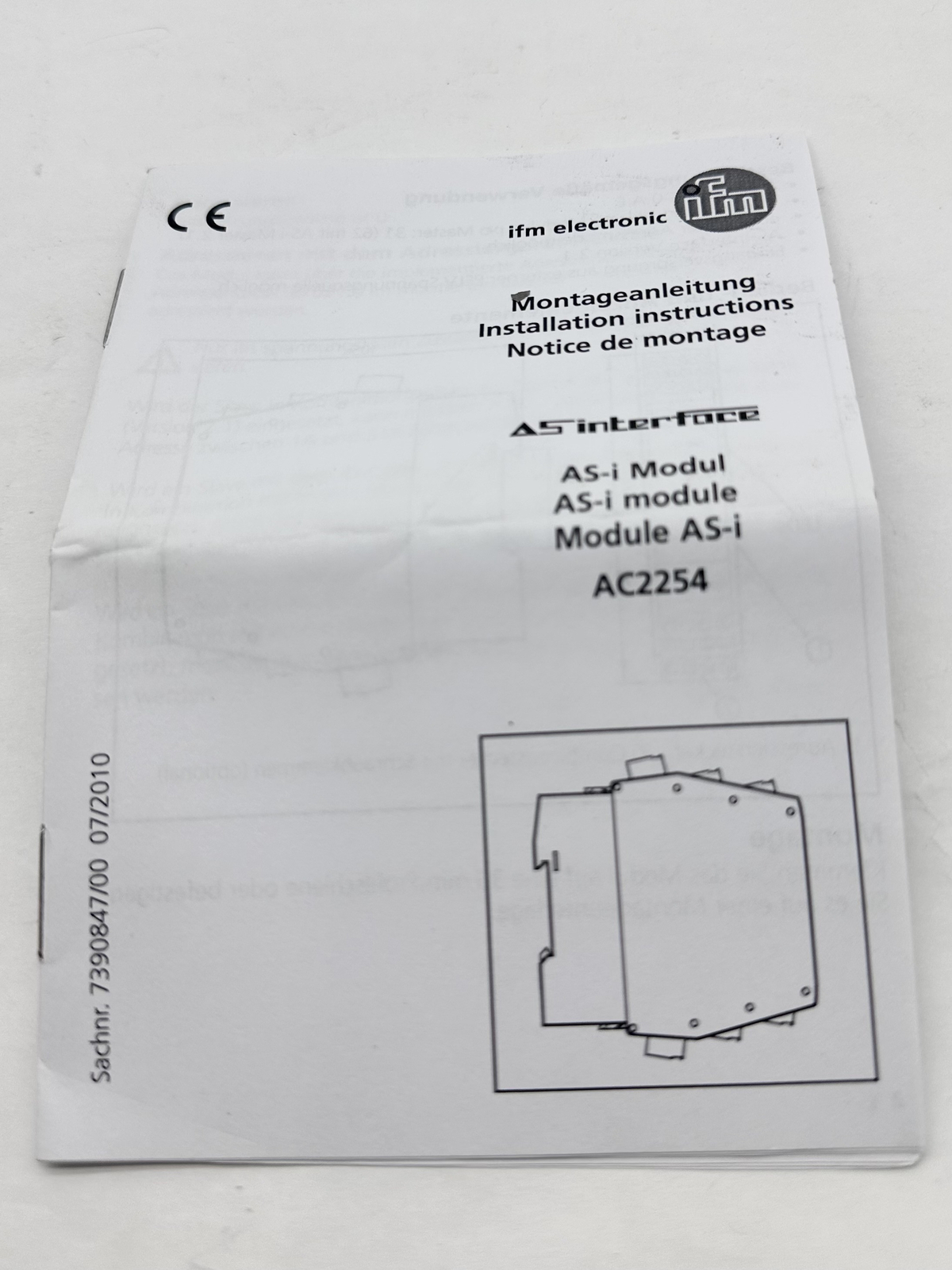 IFM ELECTRONICS AC2254 BUS SYSTEM AS-INTERFACE, SMART L25 4DI C