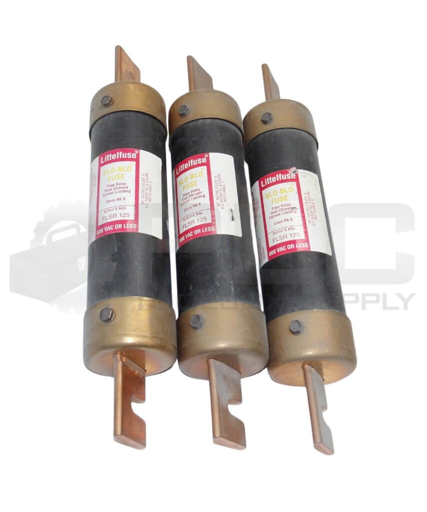 LOT OF 3 LITTELFUSE FLSR 125 SLO BLO FUSE 125A 600VAC