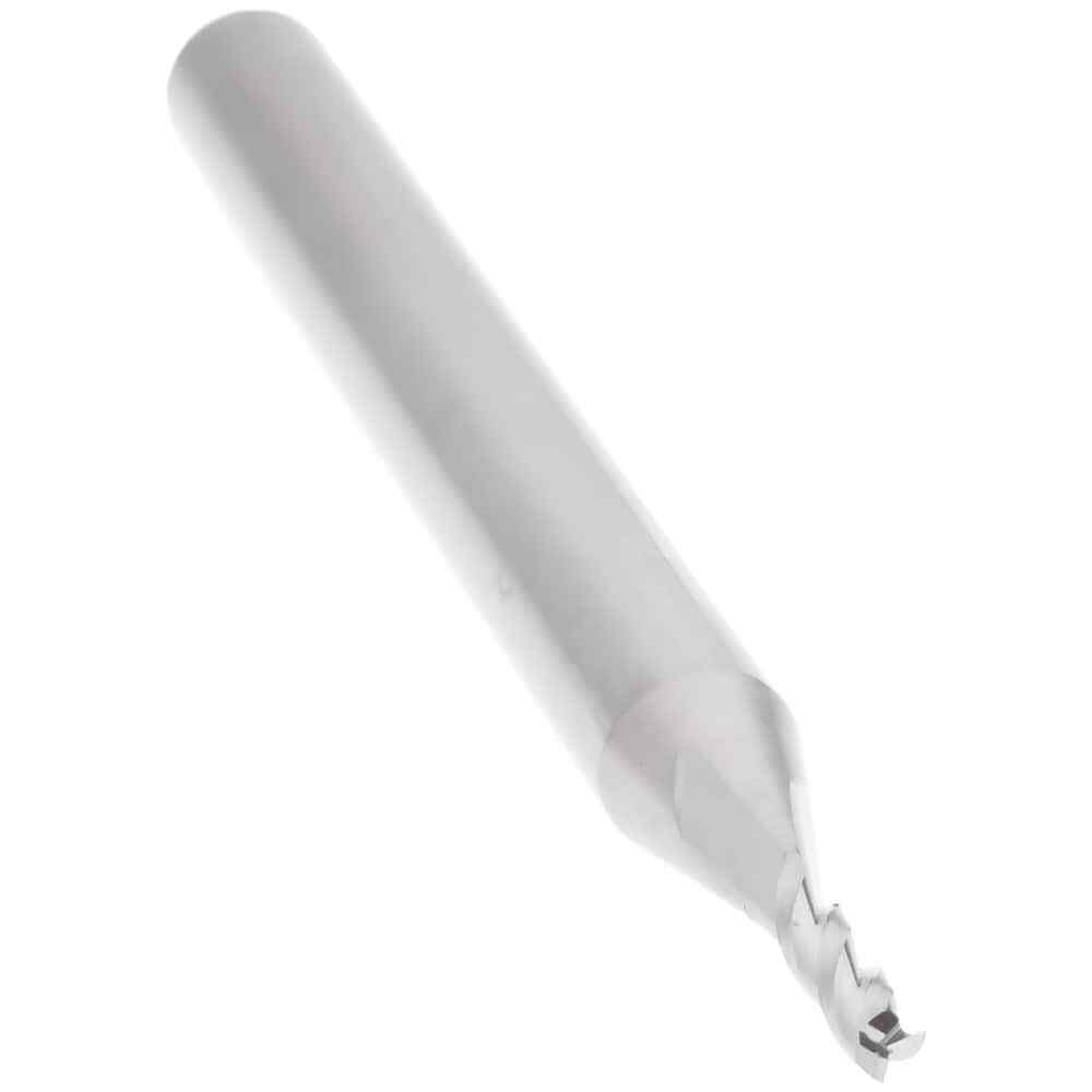Square End Mill: 3/64” Dia, 3/16” LOC, 1/8” Shank, 1-1/2” OAL, 3 Flutes,