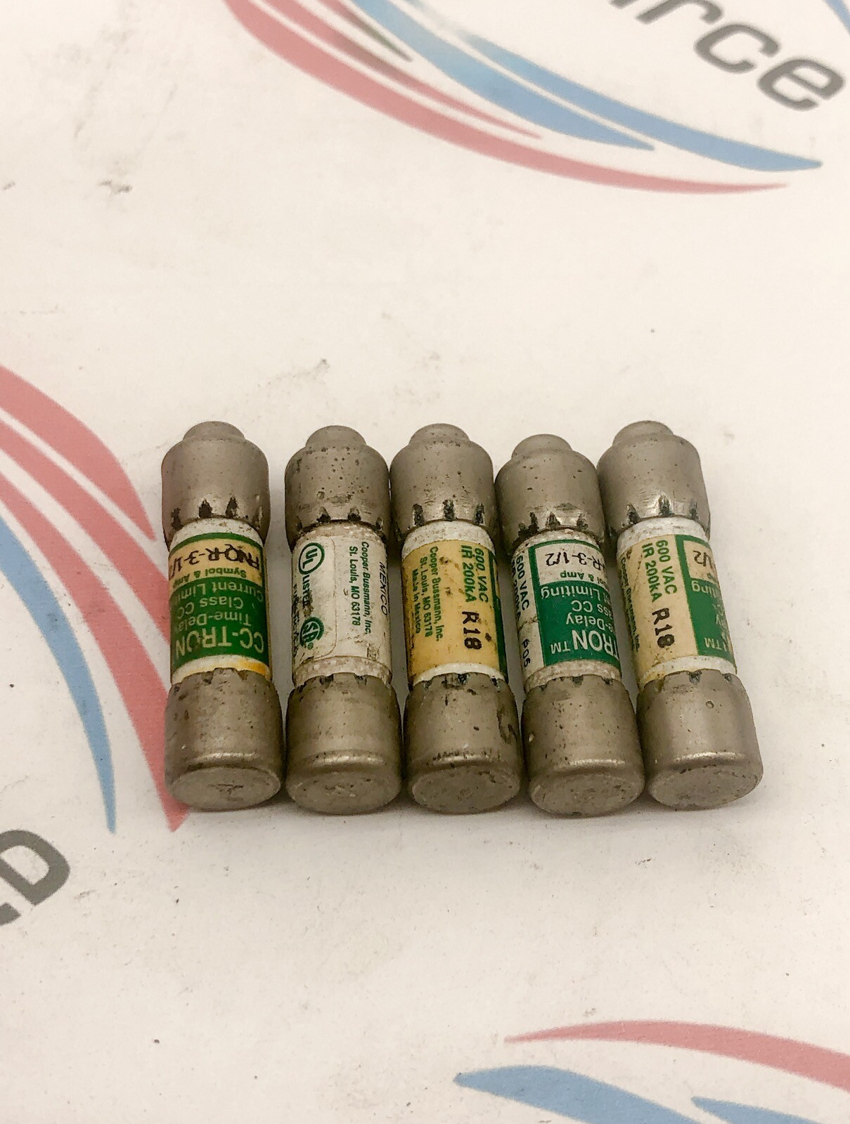 CC-TRONIC FNQ-R-3-1/2 TIME DELAY FUSE LOT OF 5