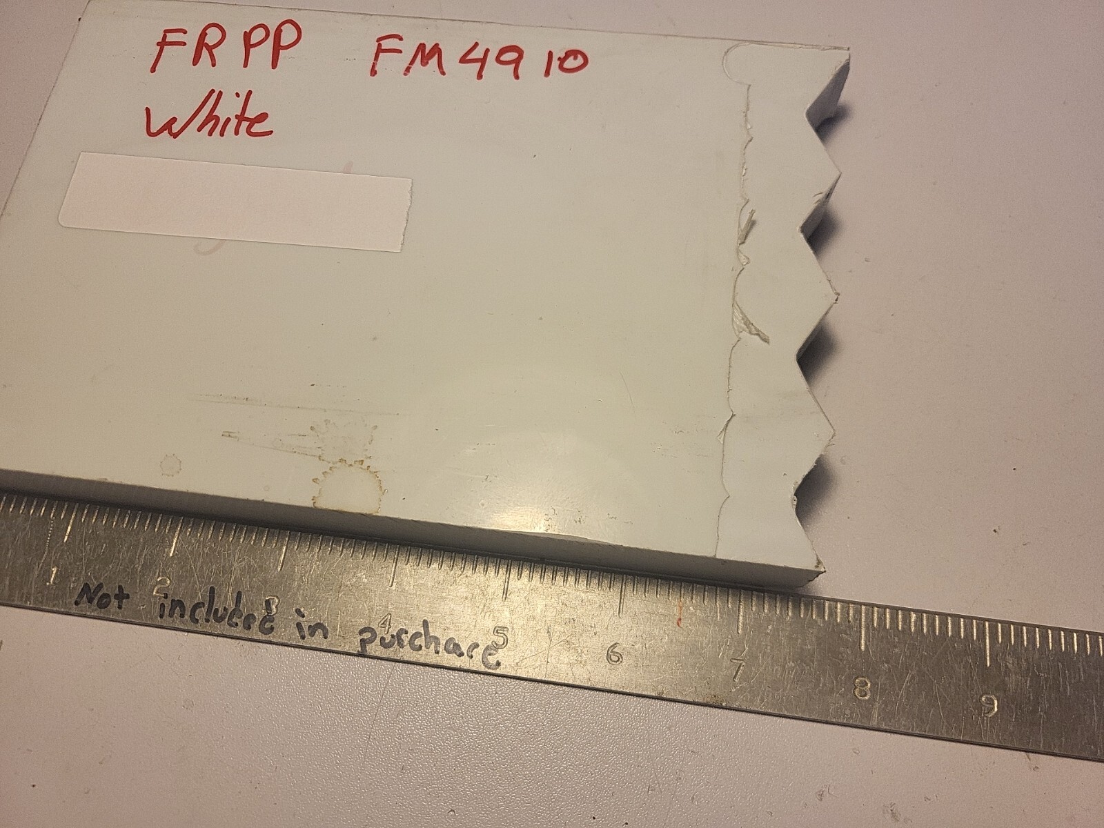 WHITE SHEET PP FRPP FM 4910 1″x5″x7″