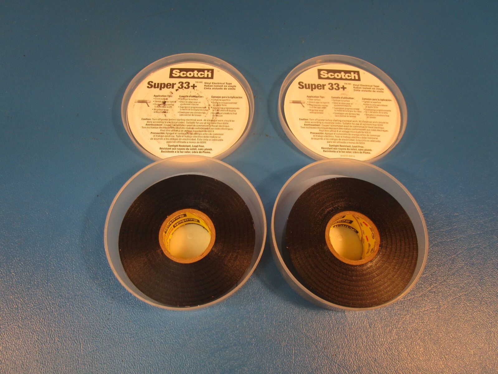 LOT OF 2 Scotch Super 33+, Vinyl Electrical Tape, Professional Grade Scotch