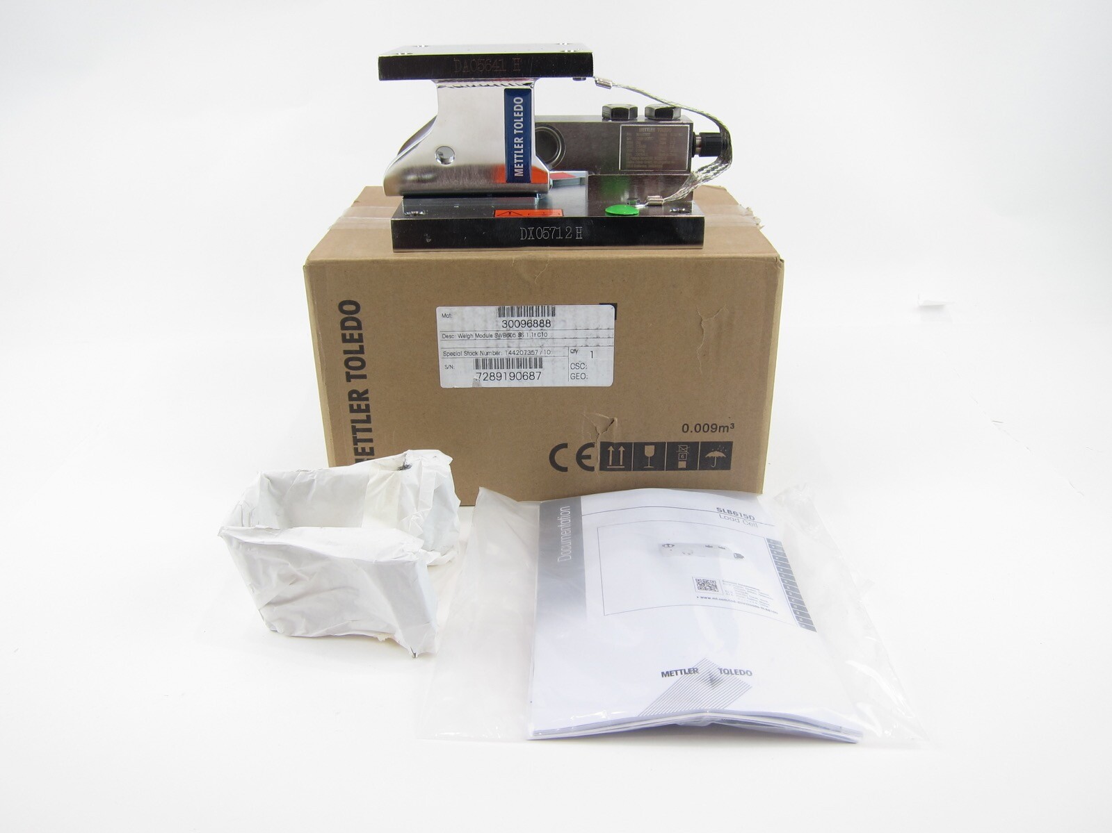 METTLER TOLEDO 30096888 SWB605 SS Weigh Module W/ 30450332 SLB615D Powercell