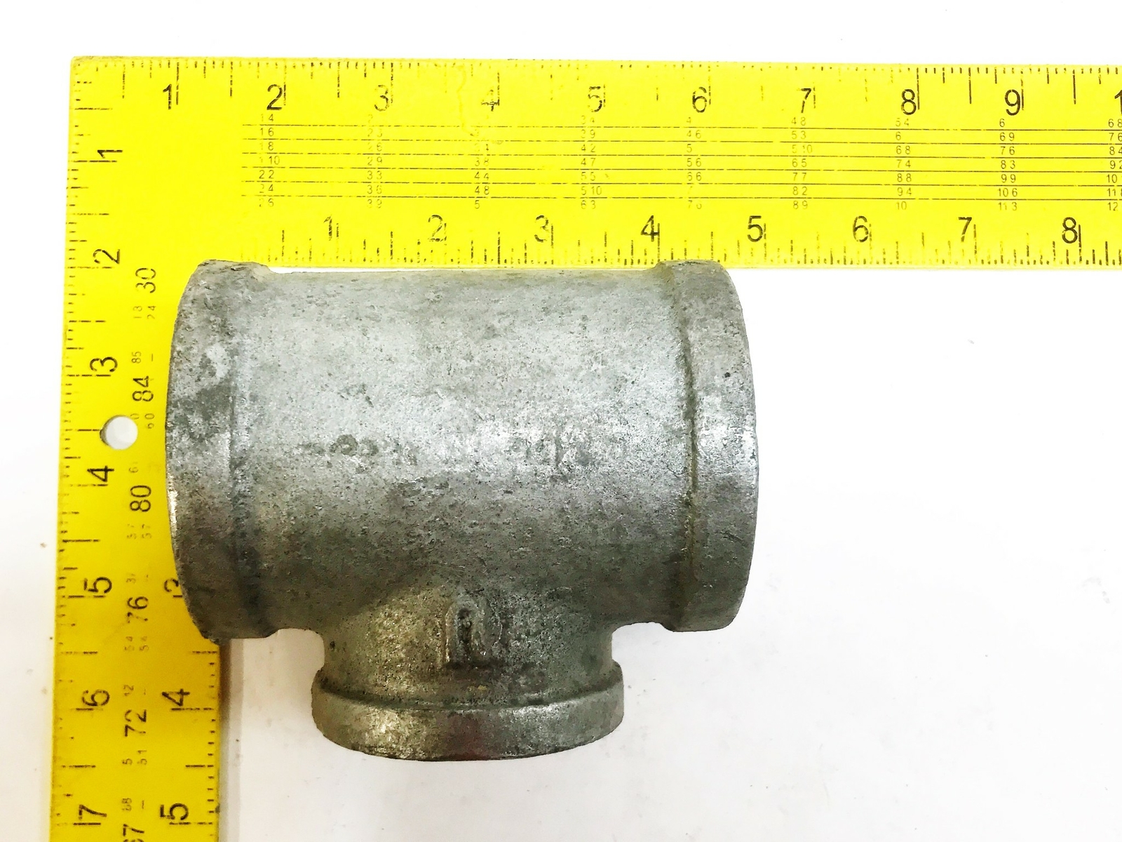 Galvanized Malleable Iron 2″ Female x 1-1/2″ Female x 2″ Female Reducer Tee NOS