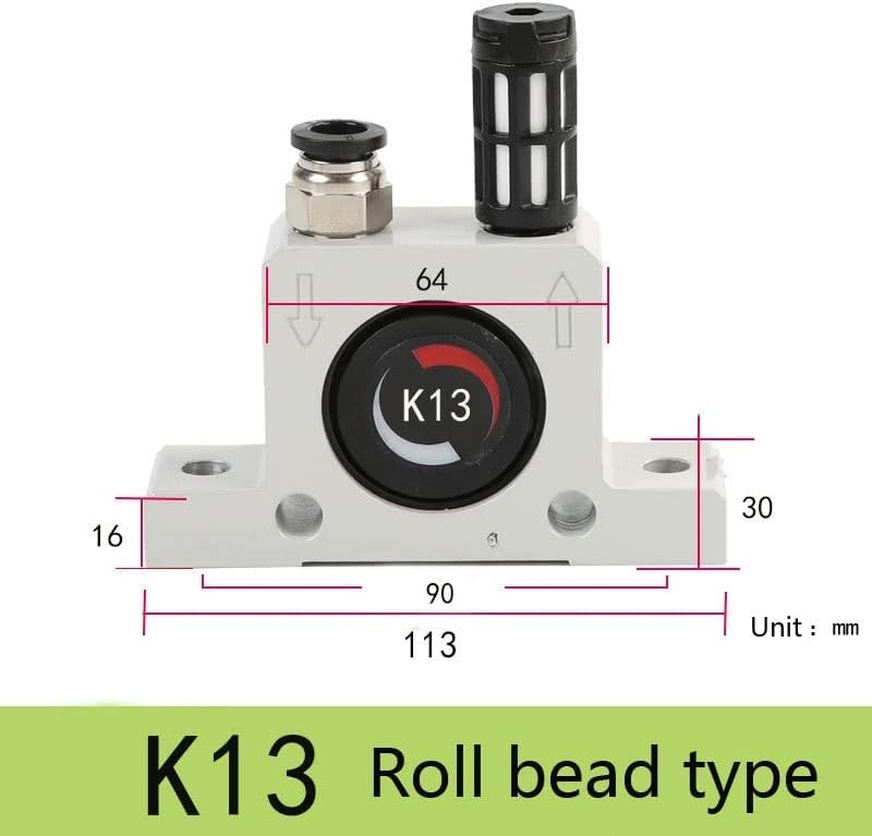 2pcs K13 Industrial Pneumatic Turbine Vibrator, 1/4 Ports Silent Ball Type