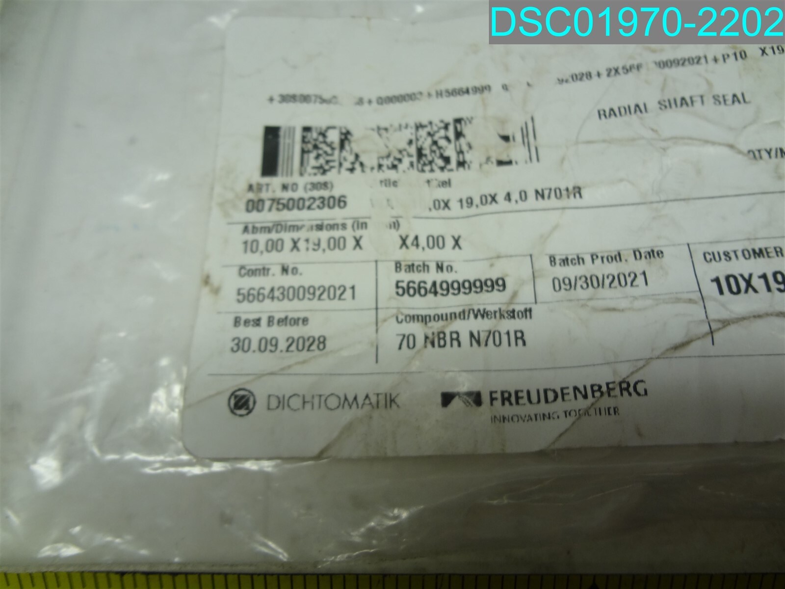 QTY=3: FREUDENBERG CR Radial Shaft Seal